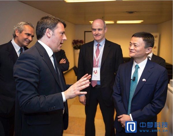马云与意大利总理伦齐​